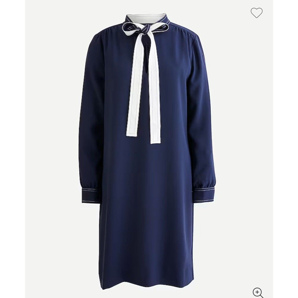 J. Crew Shift Dress With Necktie Womens Size 4